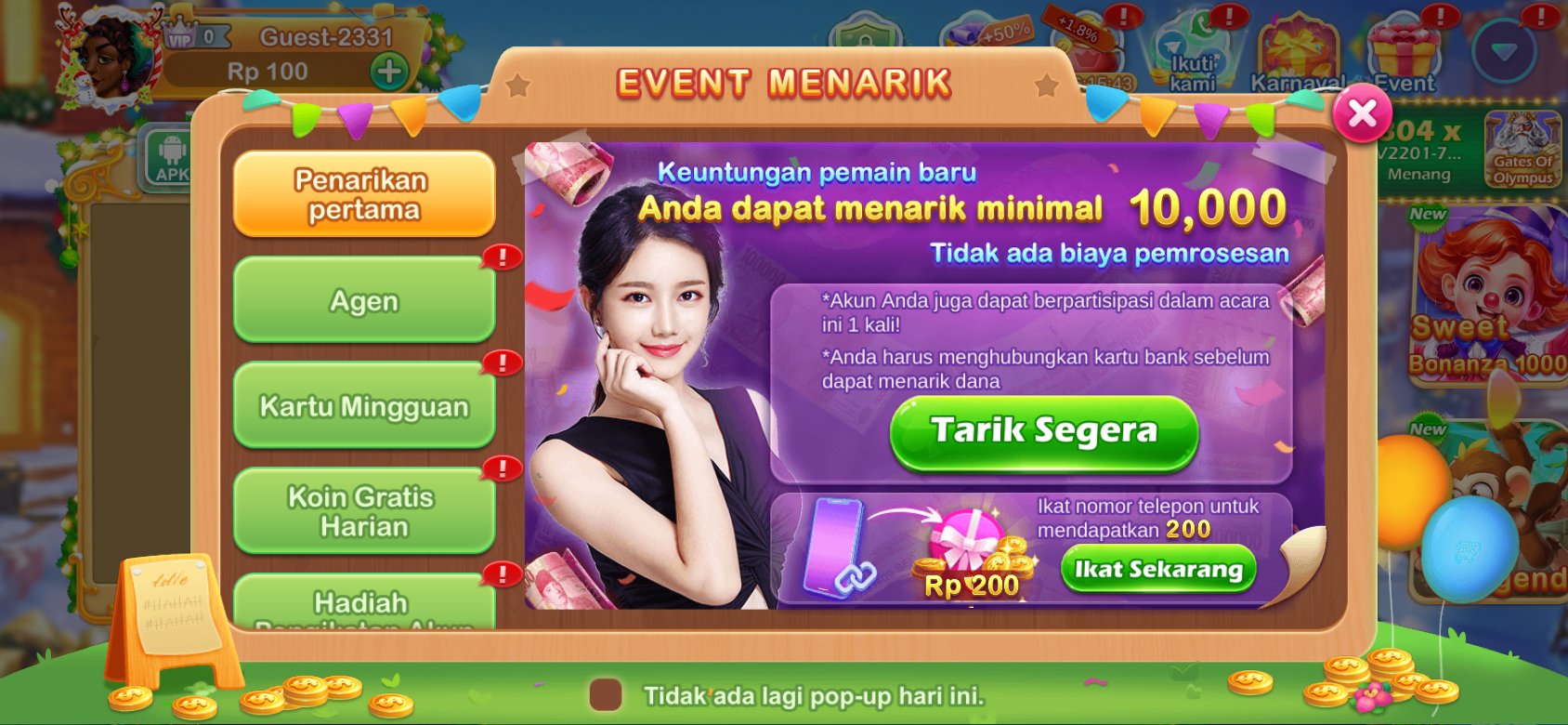 Fitur penarikan cepat dan aman di 6836 Slot APK.